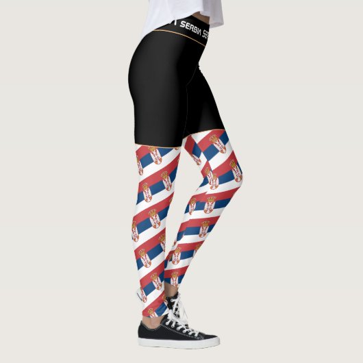 Mode Servië/Servische vlag/sportfan Leggings (Rechts)