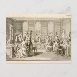Mode shop uit de "Encyclopedie" door Denis Do Briefkaart