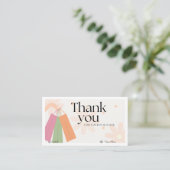 Mode Shop Visitekaartje – Bloemenesthetiek (Staand voorkant)