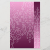 Mode Show Flyer, roze Silhouette Swirl Flyer (Achterkant)