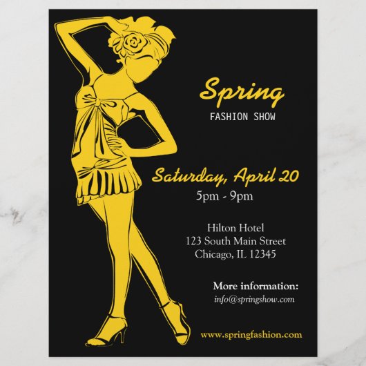 Mode Show (goud) Flyer (Voorkant)