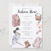Mode Show Invitations Aquarelle Style (Devant)