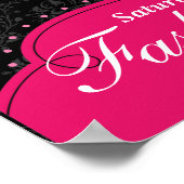 Mode Show Poster  schoenen en drukkroze (Hoek)