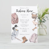 Mode Show Uitnodigingen Waterverf Stijl (Staand voorkant)