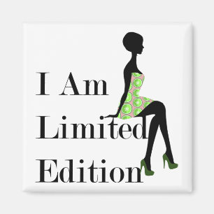 Mode Silhouette I Am Limited Edition Quote Magneet