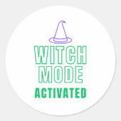 MODE SORCIÈRE ACTIVÉ – Autocollant Néon Lumineux (Devant)