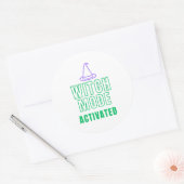 MODE SORCIÈRE ACTIVÉ – Autocollant Néon Lumineux (Enveloppe)