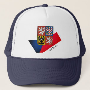 Mode/sport Tsjechische vlag, Emblem & Tsjechische  Trucker Pet