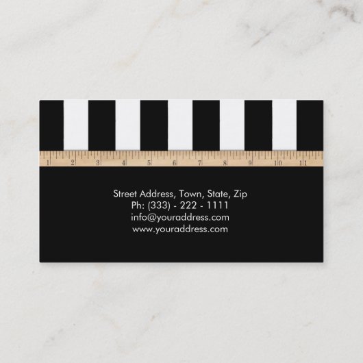 Mode Studio Sewing Model House Visitekaartje (Achterkant)