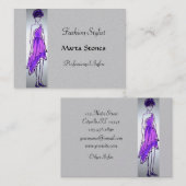 Mode stylist-chatkaart visitekaartje (Voorkant / Achterkant)