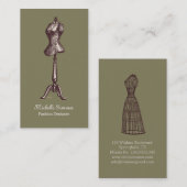Mode Stylist Designer Business Card Template Visitekaartje (Voorkant / Achterkant)