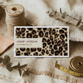 Mode Stylist - Trendy Leopard Print Visitekaartje