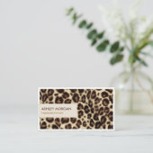Mode Stylist - Trendy Leopard Print Visitekaartje (Staand voorkant)