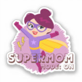 Mode Supermom : Activé | Sticker Hero Mom (Recto)