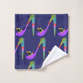 Mode talons hauts 3 pièces Poly Serviette de bain (Gant de toilette)