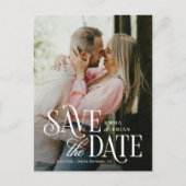 Mode Temps Mariage Enregistrer La Date Carte Posta (Devant)