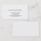 Mode tendance Carte de visite noir blanc clair (Devant / Derrière)