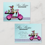 Mode toont Visitekaartje van juwelen blauw (Voorkant / Achterkant)