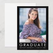 Mode Trendy Graduy Photo Faire-part L (Devant / Derrière)