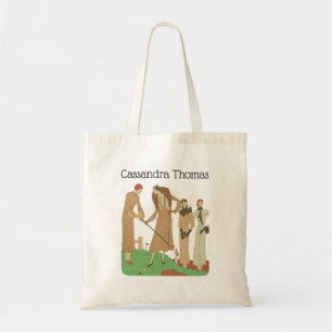 Mode uit de jaren 20 Mode dames spelen golf Tote Bag