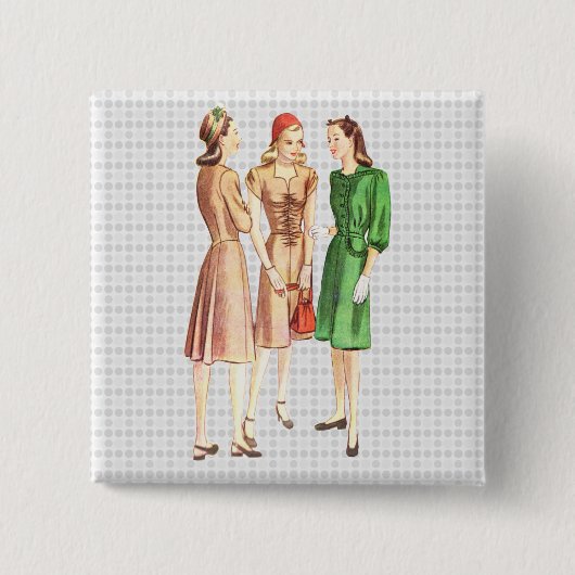 Mode V2 1940 Vierkante Button 5,1 Cm (Voorkant)