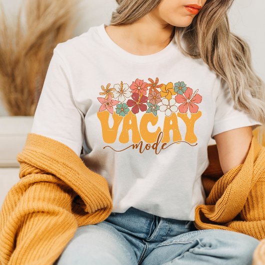 Mode Vacay Chemise Fleurs Rétro Tshirt Vacation