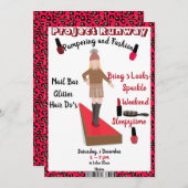 Mode van de baan en modellooppartij kaart (Voorkant / Achterkant)