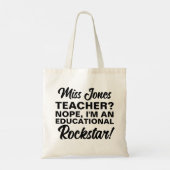 MODE van de educatieve rockstar van TACHER BAG Tote Bag (Achterkant)
