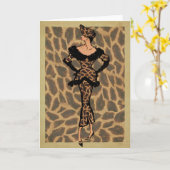 mode van de jaren '50 kaart (Gele Bloem)