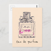 Mode van de parfumfles waterverf eau de parfum briefkaart (Voorkant / Achterkant)