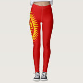 Mode van de vlag van Kirgizië Leggings (Voorkant)