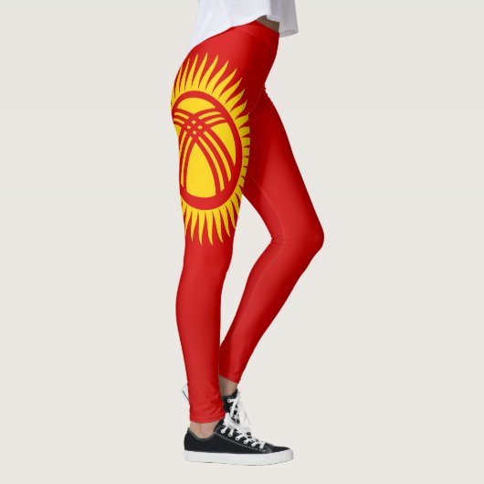 Mode van de vlag van Kirgizië Leggings (Rechts)
