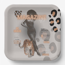 Mode van de vrouw papieren bordje