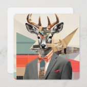 Mode van een hert feestdagenkaart (Voorkant / Achterkant)