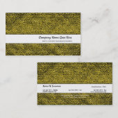 Mode van goudlederslangen visitekaartje (Voorkant / Achterkant)