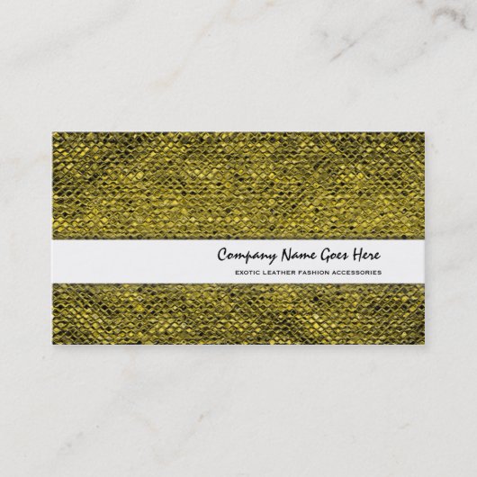Mode van goudlederslangen visitekaartje (Voorkant)