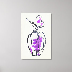 Mode van parfumflesjes, afbeelding van waterverf canvas afdruk