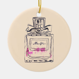 Mode van parfumflesjes, afbeelding van waterverf keramisch ornament