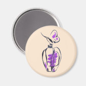 Mode van parfumflesjes, afbeelding van waterverf magneet (Voorkant / Achterkant)