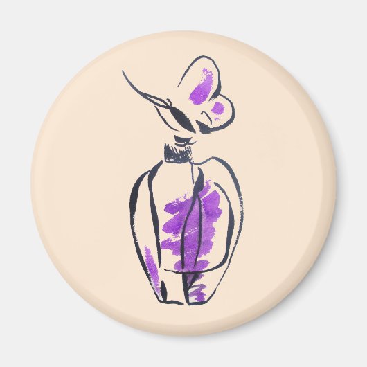 Mode van parfumflesjes, afbeelding van waterverf magneet (Voorkant)