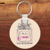 Mode van parfumflesjes, afbeelding van waterverf sleutelhanger (Voorkant)