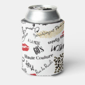 Mode van Parijs:  glamourpatroon. Blikjeskoeler (Blikje Achterkant)