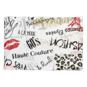 Mode van Parijs: glamourpatroon. Kussensloop (Achterkant)