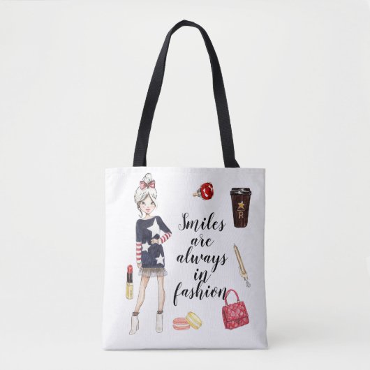 Mode van Planner meisjes citeert canvas tas (Voorkant)