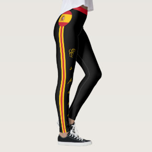 Mode van Spaanse en Spaanse vlag, sport- en reisfa Leggings