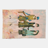 Mode van Vintage 1930 Illustratie Theedoek (Horizontaal)