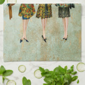 Mode van Vintage 1930 Illustratie Theedoek (Gevouwen)