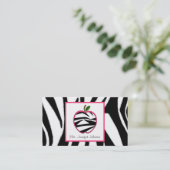 Mode van Zebra Print Apple-leraar Visitekaartje (Staand voorkant)