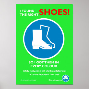 Mode veiligheidsschoenen poster