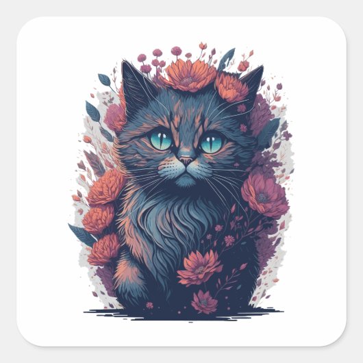 Mode Vierkante Sticker (Voorkant)